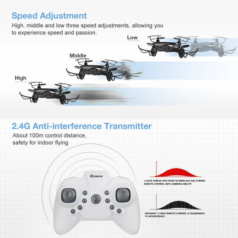 Mini Drone 2.4g com 2 baterias 🔋