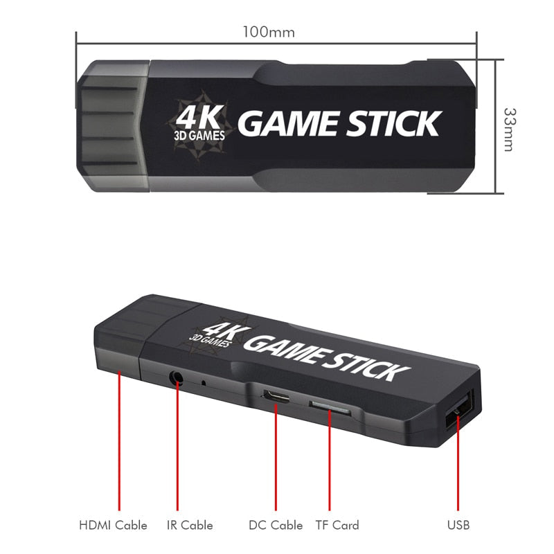 Game Stick Gd10 4k Portátil Retrô + Controles